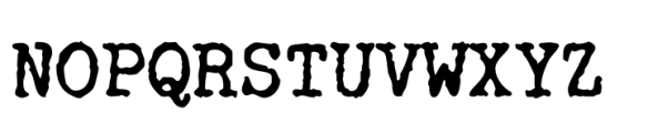 NorB Type Writer Roughen Regular Font UPPERCASE