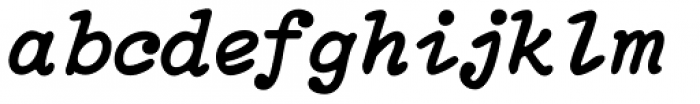 NorB TypeWriter Bold Italic Font LOWERCASE