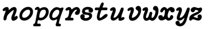 NorB TypeWriter Bold Italic Font LOWERCASE