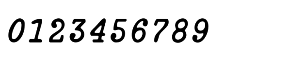 NorB TypeWriter Italic Font OTHER CHARS