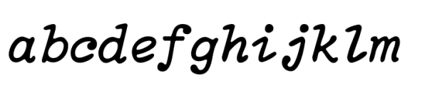 NorB TypeWriter Italic FONT