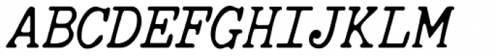 NorB TypeWriter Light Italic Font UPPERCASE