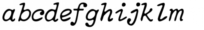 NorB TypeWriter Light Italic Font LOWERCASE