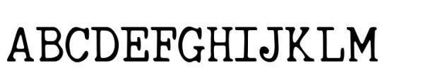 NorB TypeWriter Light Font UPPERCASE