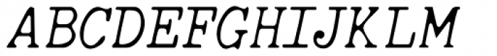 NorB TypeWriter Thin Italic Font UPPERCASE