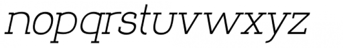 Nora Slab Medium Oblique Font LOWERCASE