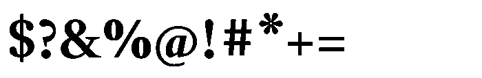 Nordel Bold Font OTHER CHARS