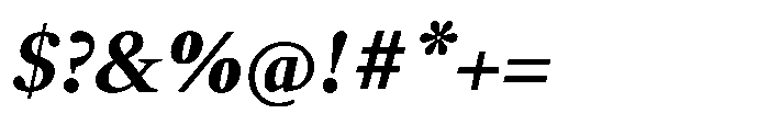 Nordel Italic Bold Font OTHER CHARS