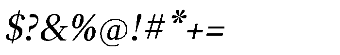 Nordel Italic Font OTHER CHARS