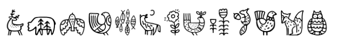 Nordic Folk Icons Font UPPERCASE