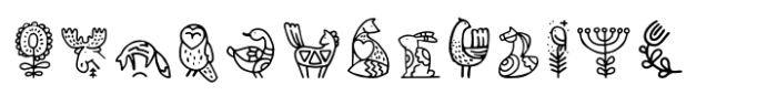 Nordic Folk Icons Font UPPERCASE