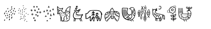 Nordic Folk Icons Font LOWERCASE