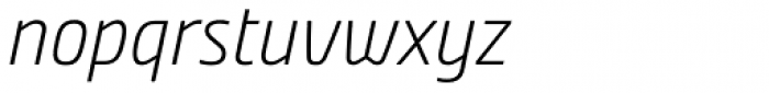 Nordic Narrow Pro ExtraLight Italic Font LOWERCASE
