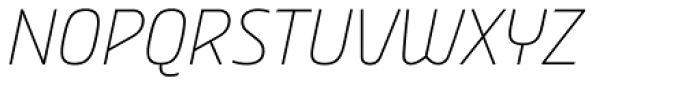 Nordic Narrow Pro Thin Italic Font UPPERCASE