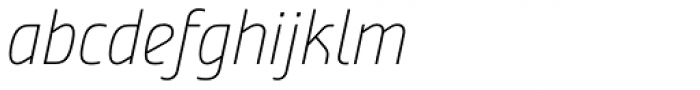 Nordic Narrow Pro Thin Italic Font LOWERCASE