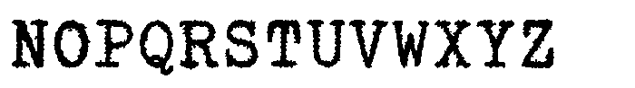Nordic Typewriter Font UPPERCASE