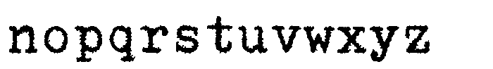 Nordic Typewriter Font LOWERCASE