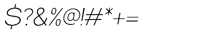 Norik Nue Extra Light-Italic Font OTHER CHARS
