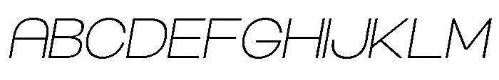 Norik Nue Extra Light-Italic Font UPPERCASE