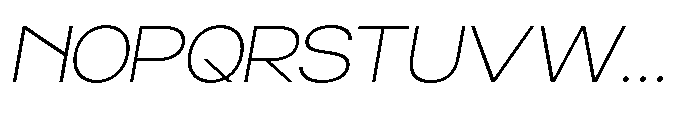 Norik Nue Extra Light-Italic Font UPPERCASE
