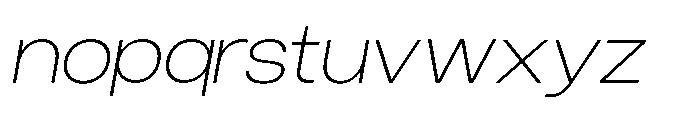 Norik Nue Extra Light-Italic Font LOWERCASE