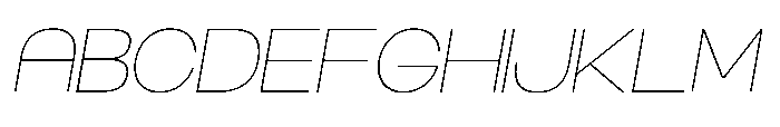 Norik Nue Thin-Italic Font UPPERCASE