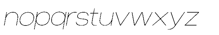 Norik Nue Thin-Italic Font LOWERCASE