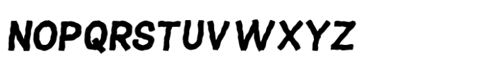 Norious Rough Slanted Font LOWERCASE