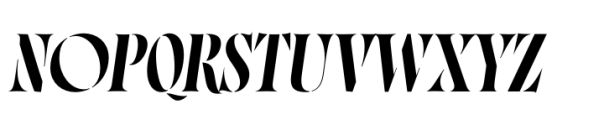 Norman Stencil Bold Italic Font UPPERCASE