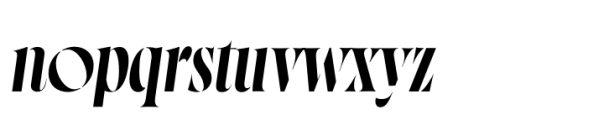 Norman Stencil Bold Italic Font LOWERCASE