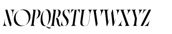 Norman Stencil Medium Italic Font UPPERCASE
