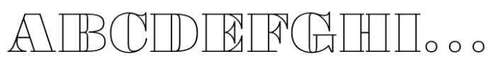 Normandia Outline Font UPPERCASE