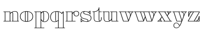 Normandia Outline Font LOWERCASE