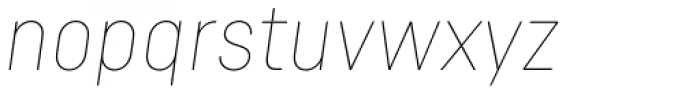 Normatica Thin Italic Font LOWERCASE