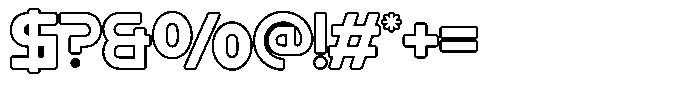 Nortan Outline Font OTHER CHARS