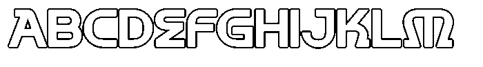Nortan Outline Font UPPERCASE