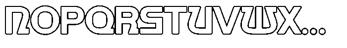 Nortan Outline Font UPPERCASE