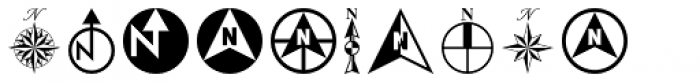 North Arrow Assortment Font LOWERCASE
