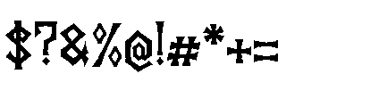 North Eternal Font OTHER CHARS