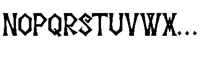 North Eternal Font UPPERCASE