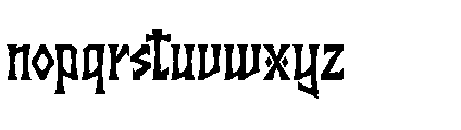 North Eternal Font LOWERCASE