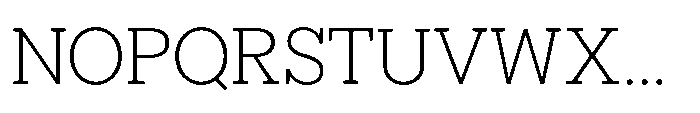 North Rock Extra Light Font UPPERCASE