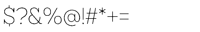 North Rock Thin Font OTHER CHARS
