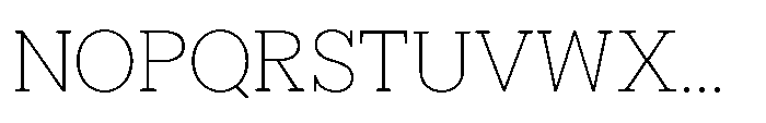 North Rock Thin Font UPPERCASE