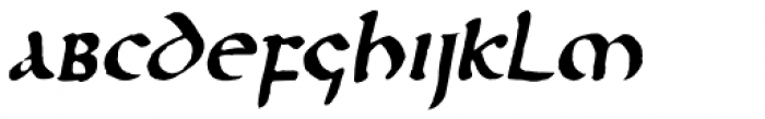 Northumbria Italic Font LOWERCASE