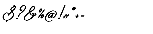 Northwick Cursive Italic Font OTHER CHARS