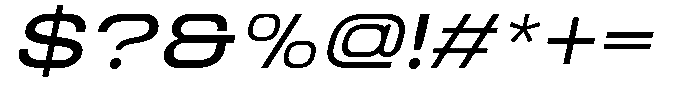 Norvas Expanded Italic Font OTHER CHARS