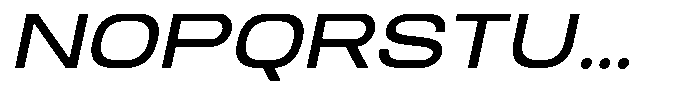 Norvas Expanded Italic Font UPPERCASE