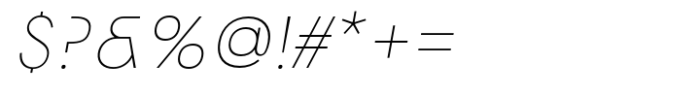 Norwige Extra Light Italic Font OTHER CHARS