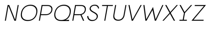 Norwige Light Italic Font UPPERCASE